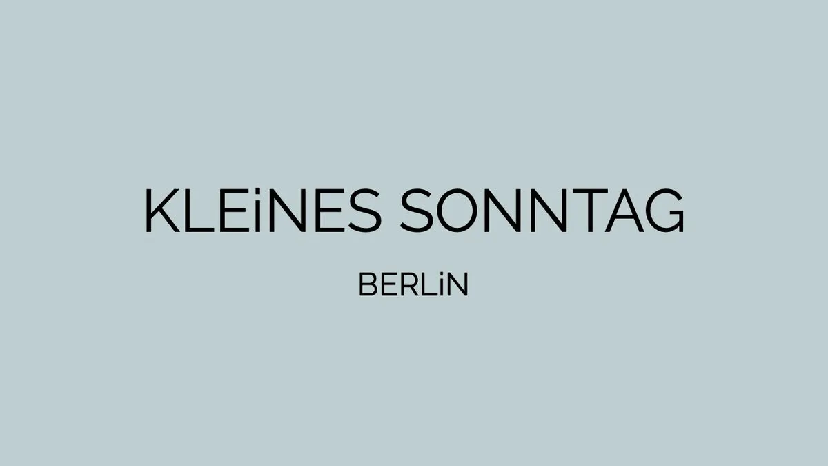 KLEiNES SONNTAG